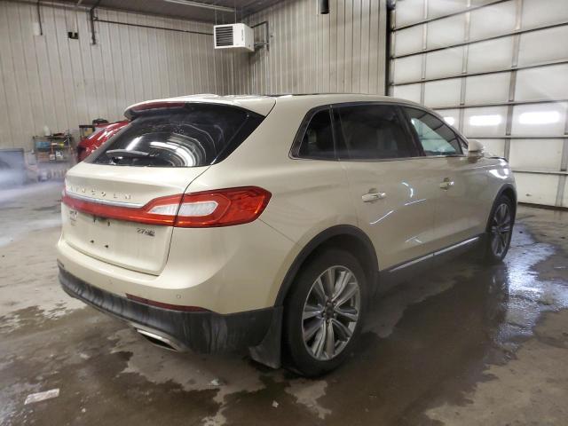 2LMTJ8LP5GBL73383 - 2016 LINCOLN MKX RESERVE CREAM photo 3