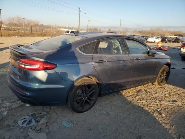 3FA6P0HD7KR113594 - 2019 FORD FUSION SE BLUE photo 3