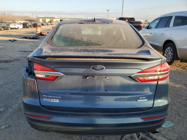 3FA6P0HD7KR113594 - 2019 FORD FUSION SE BLUE photo 6