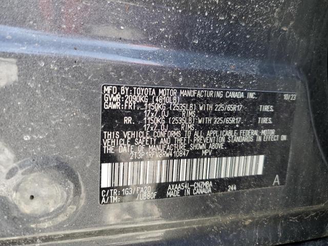 2T3P1RFV8RW410847 - 2024 TOYOTA RAV4 XLE GRAY photo 13