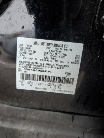 1FM5K8AB1NGA43545 - 2022 FORD EXPLORER POLICE INTERCEPTOR 黑色 照片 13