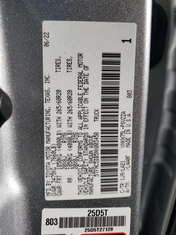 5TFNC5DB5NX003450 - 2022 TOYOTA TUNDRA CREWMAX PLATINUM Silber Foto 12