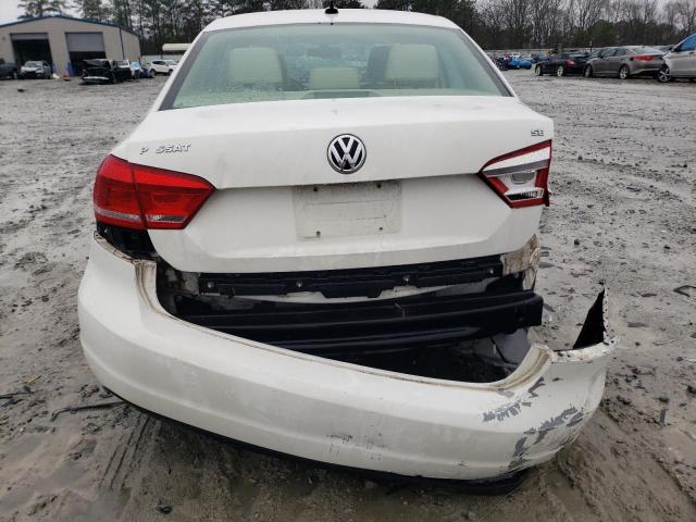 1VWBH7A39CC094124 - 2012 VOLKSWAGEN PASSAT SE WHITE photo 6