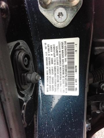 19XFC2F76JE040335 - 2018 HONDA CIVIC EX Gris photo 13