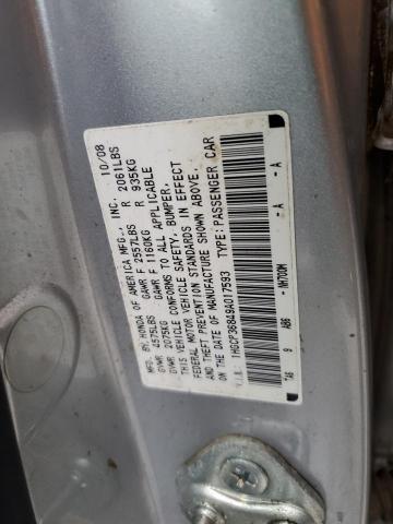 1HGCP36849A017593 - 2009 HONDA ACCORD EXL SILVER photo 12