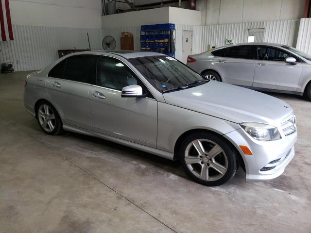 WDDGF5EB5BA477725 - 2011 MERCEDES-BENZ C 300 SILVER photo 4