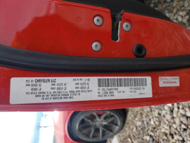 2B3LJ74W09H579826 - 2009 DODGE CHALLENGER SRT-8 红色 照片 12