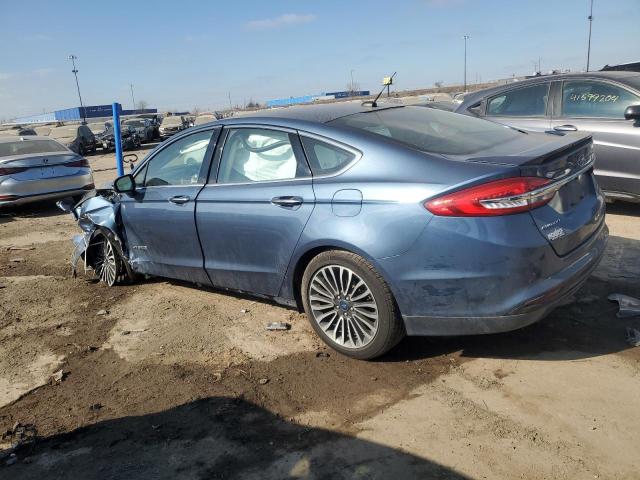 3FA6P0RU7JR250029 - 2018 FORD FUSION TITANIUM/PLATINUM HEV BLUE photo 2