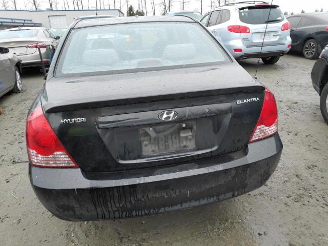 KMHDN46D06U306908 - 2006 HYUNDAI ELANTRA GLS BLACK photo 6