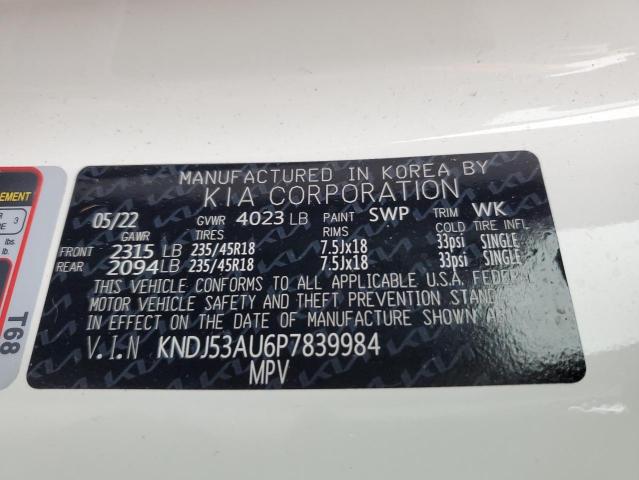 KNDJ53AU6P7839984 - 2023 KIA SOUL GT LINE WHITE photo 12