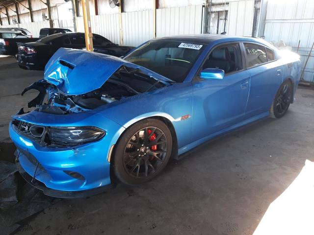 2C3CDXGJ2KH734540 - 2019 DODGE CHARGER SCAT PACK BLUE photo 1