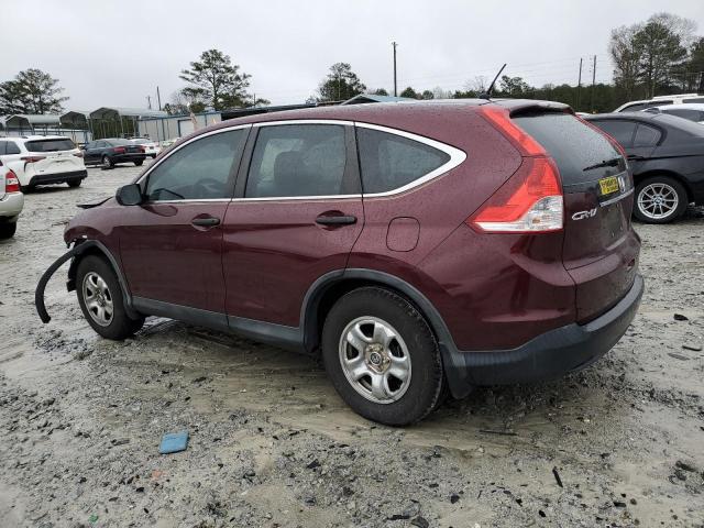 5J6RM3H33EL033523 - 2014 HONDA CR-V LX BURGUNDY photo 2