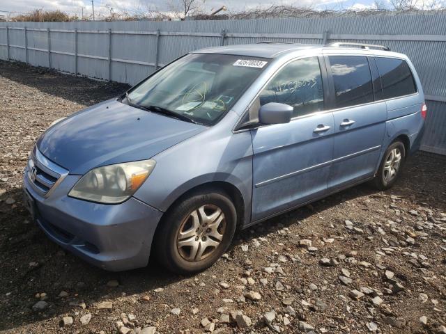 5FNRL38497B058269 - 2007 HONDA ODYSSEY EX BLUE photo 1