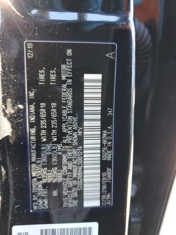 5TDGZRBH4LS001214 - 2020 TOYOTA HIGHLANDER XLE BLACK photo 14