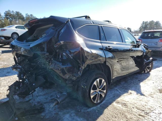 5TDGZRBH4LS001214 - 2020 TOYOTA HIGHLANDER XLE BLACK photo 3