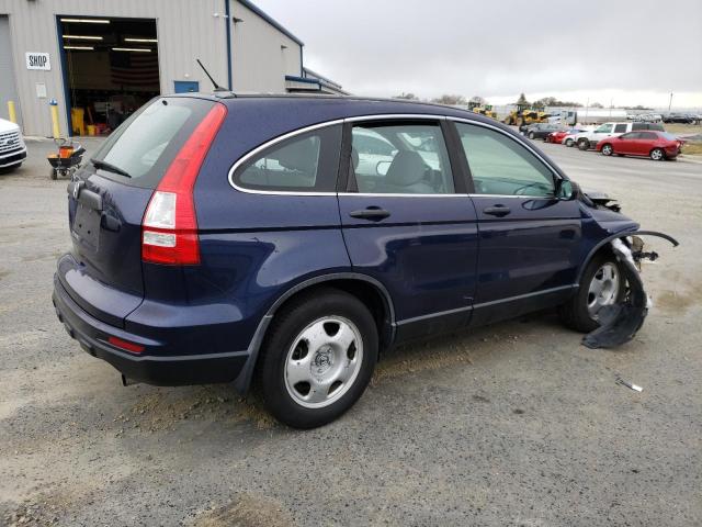 5J6RE3H38AL036859 - 2010 HONDA CR-V LX BLUE photo 3