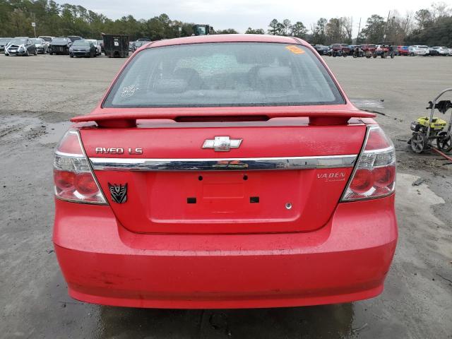 KL1TD56617B188785 - 2007 CHEVROLET AVEO BASE Qırmızı foto 6