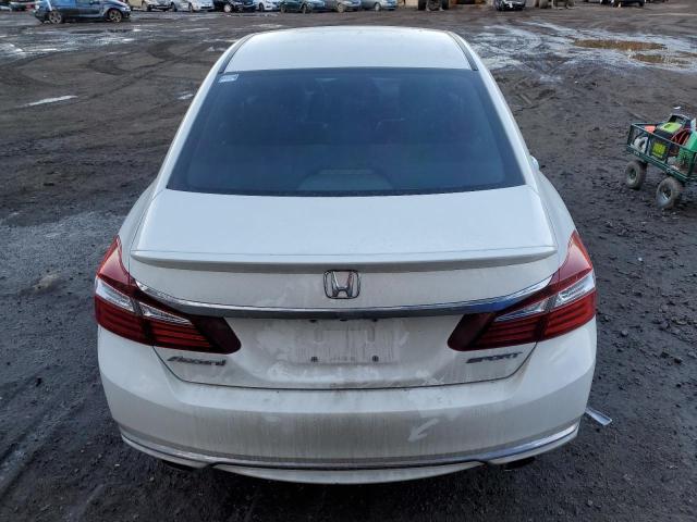 1HGCR2F57GA093784 - 2016 HONDA ACCORD SPORT WHITE photo 6