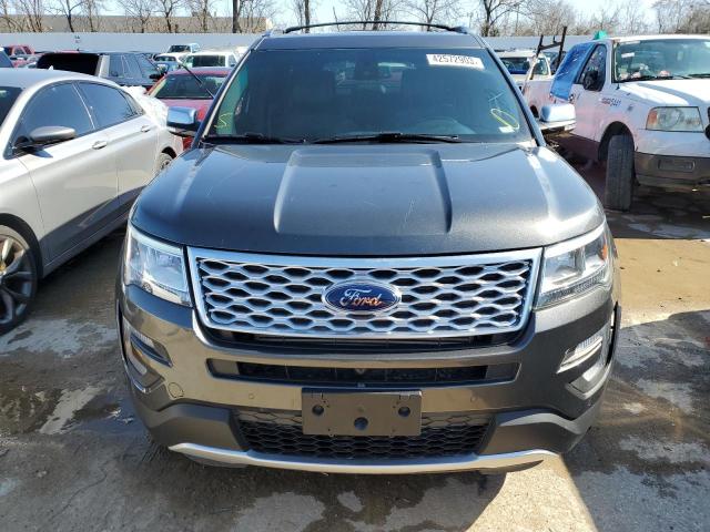 1FM5K8HT0HGA11415 - 2017 FORD EXPLORER PLATINUM GRAY photo 5