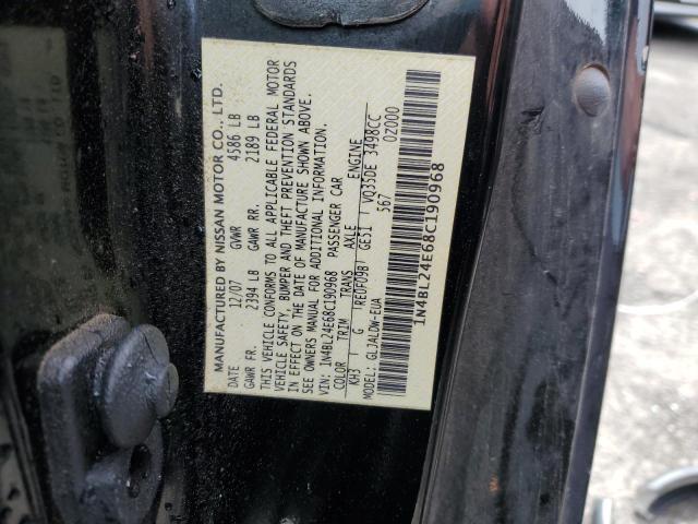 1N4BL24E68C190968 - 2008 NISSAN ALTIMA 3.5SE BLACK photo 13