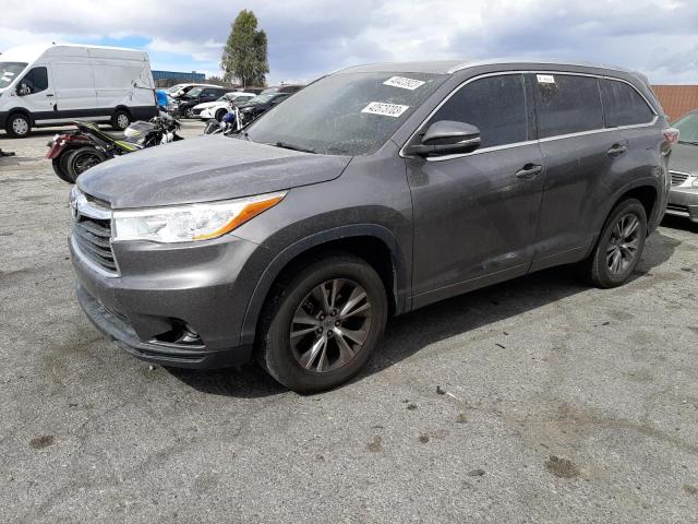 5TDKKRFH8ES037385 - 2014 TOYOTA HIGHLANDER XLE GRAY photo 1