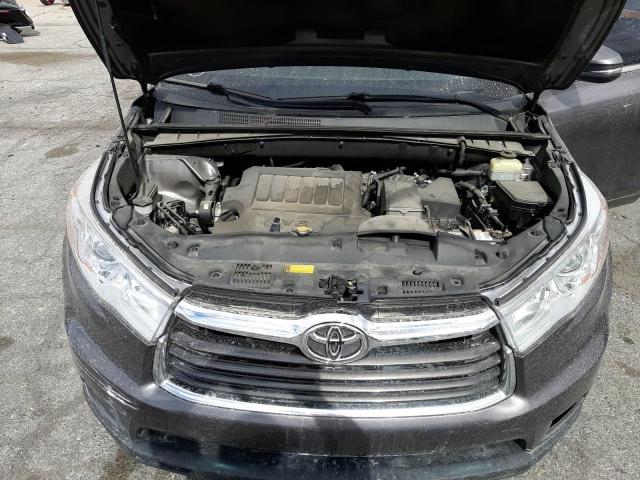 5TDKKRFH8ES037385 - 2014 TOYOTA HIGHLANDER XLE GRAY photo 12
