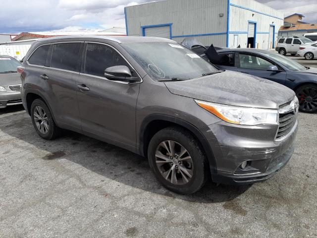 5TDKKRFH8ES037385 - 2014 TOYOTA HIGHLANDER XLE GRAY photo 4