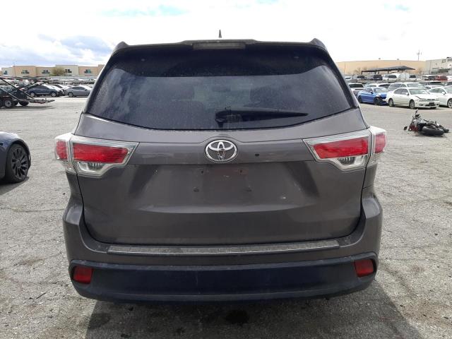 5TDKKRFH8ES037385 - 2014 TOYOTA HIGHLANDER XLE GRAY photo 6