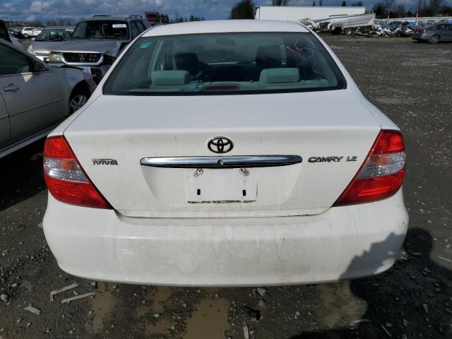 JTDBE32KX40273317 - 2004 TOYOTA CAMRY LE WHITE photo 6