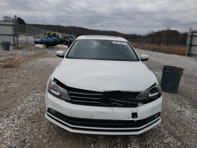 3VWL17AJ6GM323483 - 2016 VOLKSWAGEN JETTA SEL WHITE photo 5