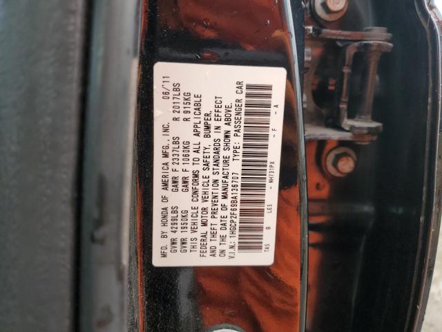 1HGCP2F69BA136707 - 2011 HONDA ACCORD SE BLACK photo 13