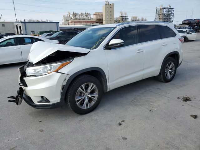 5TDKKRFH7FS054681 - 2015 TOYOTA HIGHLANDER XLE WHITE photo 1
