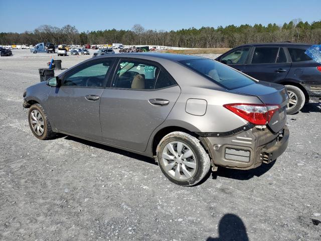 2T1BURHE9GC735903 - 2016 TOYOTA COROLLA L GRAY photo 2