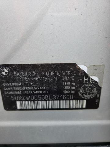 5UXZW0C50BL371608 - 2011 BMW X5 XDRIVE35D GRAY photo 13