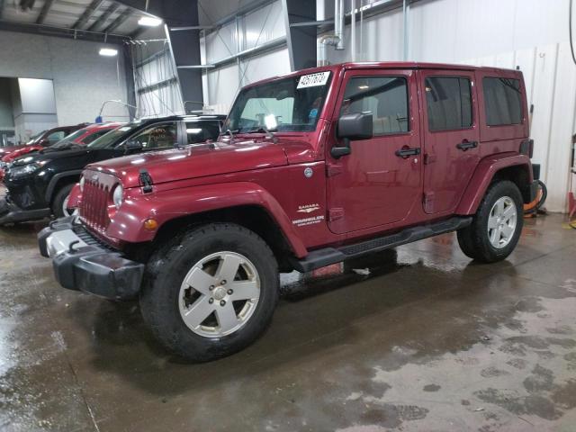 1C4BJWEG3CL117816 - 2012 JEEP WRANGLER U SAHARA RED photo 1