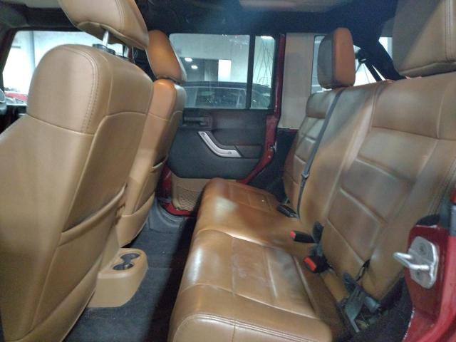 1C4BJWEG3CL117816 - 2012 JEEP WRANGLER U SAHARA RED photo 10