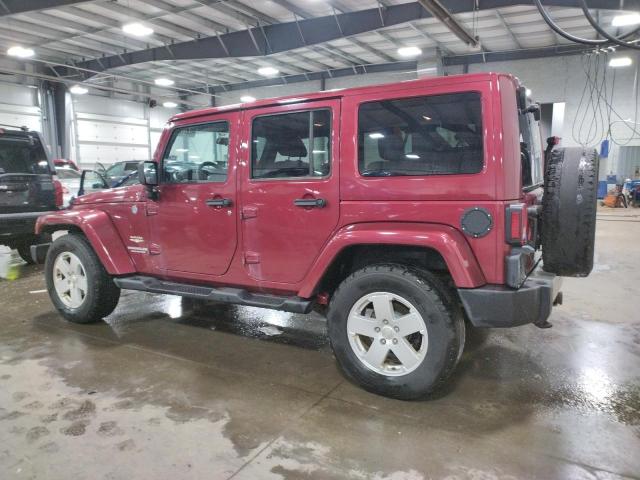1C4BJWEG3CL117816 - 2012 JEEP WRANGLER U SAHARA RED photo 2