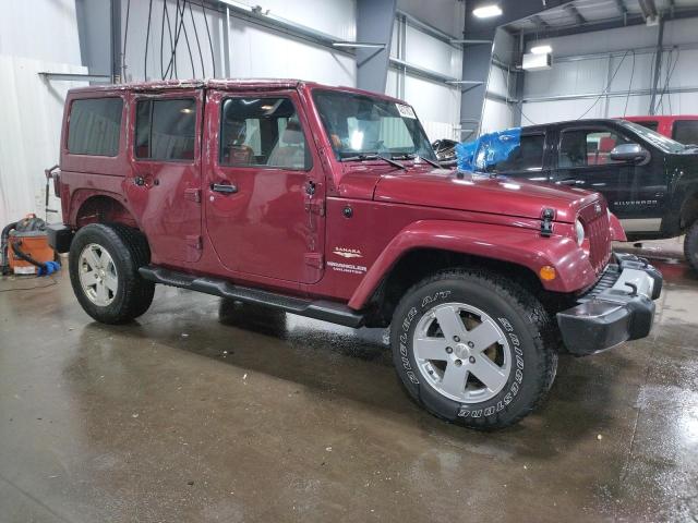 1C4BJWEG3CL117816 - 2012 JEEP WRANGLER U SAHARA RED photo 4