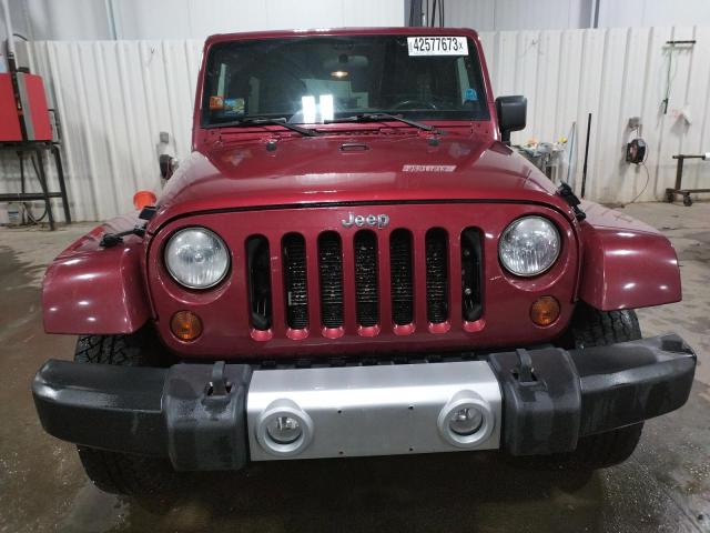 1C4BJWEG3CL117816 - 2012 JEEP WRANGLER U SAHARA RED photo 5