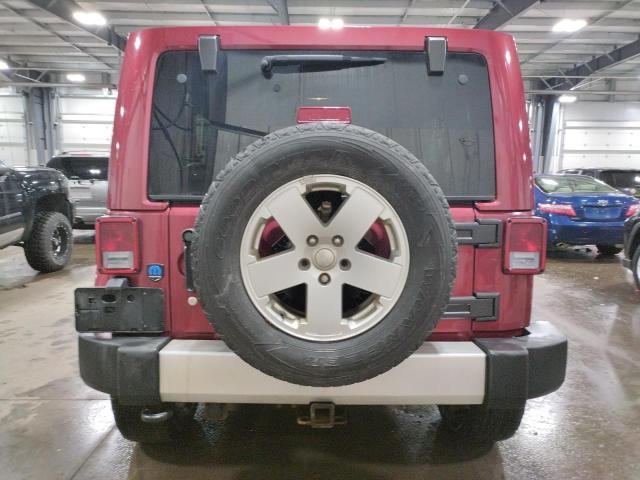 1C4BJWEG3CL117816 - 2012 JEEP WRANGLER U SAHARA RED photo 6