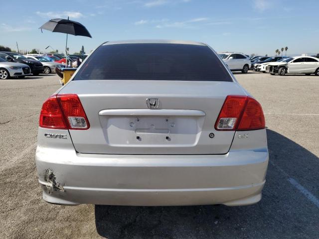 JHMES16505S007985 - 2005 HONDA CIVIC LX SILVER photo 6