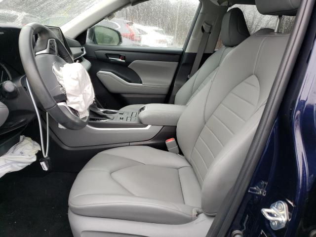 5TDGZRBHXNS214686 - 2022 TOYOTA HIGHLANDER XLE BLUE photo 7