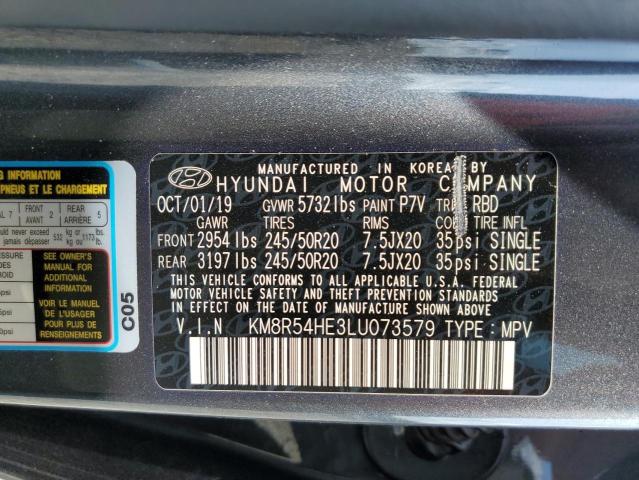 KM8R54HE3LU073579 - 2020 HYUNDAI PALISADE LIMITED CHARCOAL photo 13