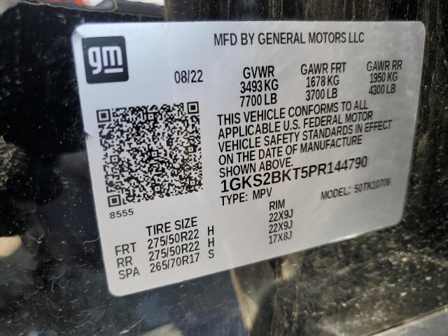 1GKS2BKT5PR144790 - 2023 GMC YUKON SLT BLACK photo 14