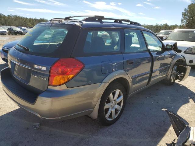 4S4BP61C667349708 - 2006 SUBARU LEGACY OUTBACK 2.5I BLUE photo 3