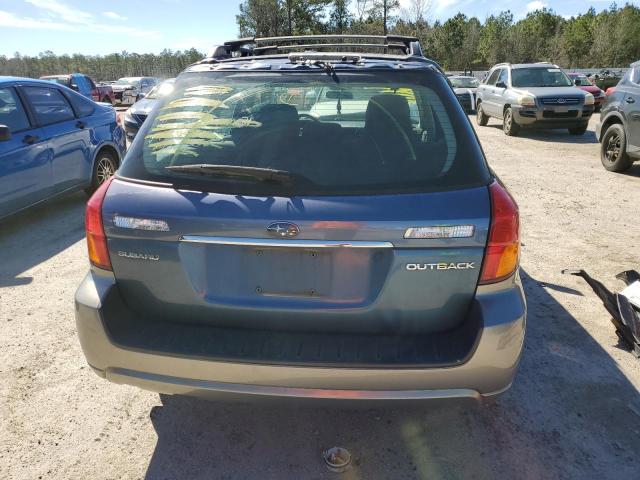 4S4BP61C667349708 - 2006 SUBARU LEGACY OUTBACK 2.5I BLUE photo 6