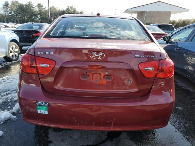 KMHDU46D88U450003 - 2008 HYUNDAI ELANTRA GLS MAROON photo 6