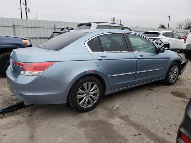 1HGCP2F86CA038057 - 2012 HONDA ACCORD EXL BLUE photo 3