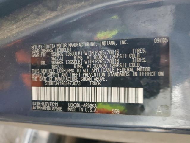 5TBRT34196S473073 - 2006 TOYOTA TUNDRA ACCESS CAB SR5 BLUE photo 12