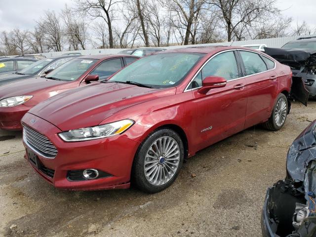 3FA6P0RU4DR303497 - 2013 FORD FUSION TITANIUM HEV MAROON photo 1